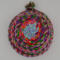 This is the bottom of the basket. It is upside down. You can really see the different colors and the knot.